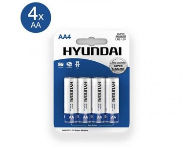 Super Alkaline AA-Batterijen - 4 Stuks