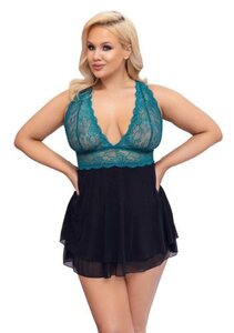 Babydoll Petrol - Zwart & Groenblauw