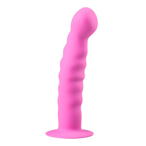 Siliconen dildo met zuignap - Roze