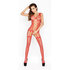 Rode netstof bodystocking met open kruis_13