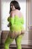 Stargazing Cold Shoulder Jarretel Catsuit - Neon Green_13