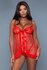 Emma Polka Dot Mesh Babydoll - Rood_13