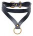 Bondage Baddie Collar Met O-ring - Zwart/Goud_13