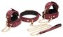 6-delige BDSM Suede Boeienset Met Collar En Riem - Bordeaux_13