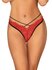 Mettia Sexy Kanten String - Zwart/Rood_13