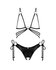 Cordellis- Sexy open cuploos set met open kruis - Zwart_13