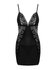 Maderris Elegante Babydoll en String - Zwart_13