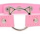 Kinky Kitty Ring Slim Choker - Roze_13